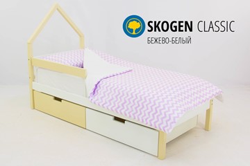 Детская кровать-домик мини Skogen бежево-белый в Черкесске