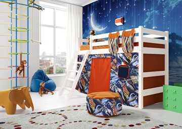 Детская кровать-чердак Соня, Вариант 6 Белый в Черкесске
