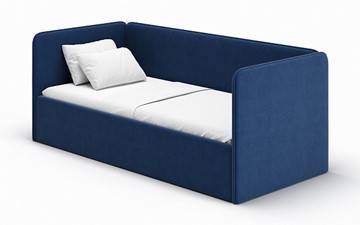 Кровать в детскую Leonardo синий 160х70 с боковиной в Черкесске