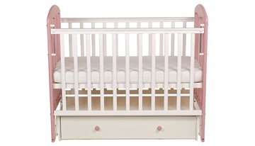 Кровать детская Polini kids Simple 328, белый-розовый в Черкесске
