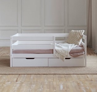 Кровать детская Софа с ящиками, цвет белый в Черкесске