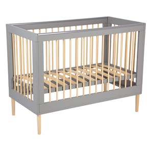 Кровать для новорожденных POLINI Kids Simple 360 Серый / Натуральный в Черкесске