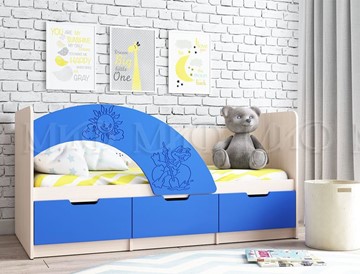 Кровать детская Юниор-3, синий матовый в Черкесске