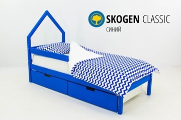 Кровать-домик детская мини Skogen синия в Черкесске