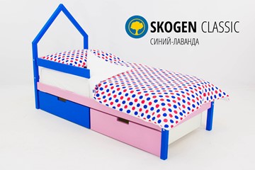 Детская кровать-домик мини Skogen синий-лаванда в Черкесске