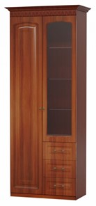 Шкаф со стеклянными дверцами Гармония-4, МЦН комбинированный в Черкесске