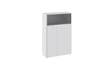 Распашной шкаф Наоми комбинированный двухстворчатый, цвет Белый глянец ТД-208.07.29 в Черкесске