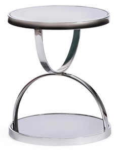 Стеклянный столик GROTTO (mod. 9157) металл/дымчатое стекло, 42х42х50, хром в Черкесске