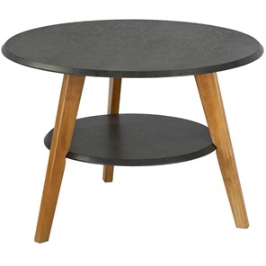 Круглый стол Мебелик BeautyStyle 17 (серый бетон-бук) в Черкесске
