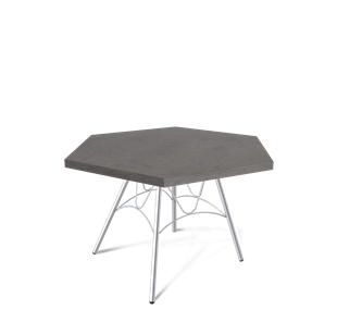 Круглый столик SHT-S100 / SHT-ТT20 70 ЛДСП (бетон чикаго темно-серый/хром лак) в Черкесске