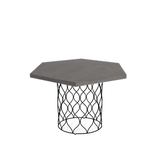 Круглый столик SHT-TU49 / SHT-ТT20 70 ЛДСП (бетон чикаго темно-серый/черный муар) в Черкесске