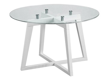 Стеклянный столик Мебелик Рилле-445 (белый) в Черкесске