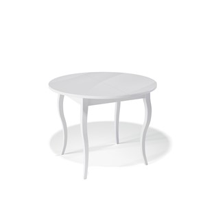 Круглый обеденный стол Kenner 1000С (Белый/Стекло белое глянец) в Черкесске