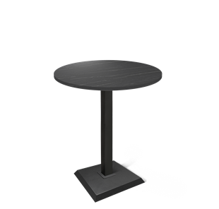 Барный стол Sheffilton SHT-TU5-BS2/H110 / SHT-TT 80 ЛДСП (камень пьетра гриджио черный/черный) в Черкесске