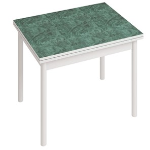 Обеденный стол СТ22, Белый/Зеленый мрамор в Черкесске