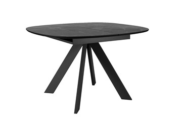 Керамический обеденный стол DikLine BK100 Керамика Черный мрамор/подстолье черное/опоры черные в Черкесске