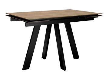 Кухонный стол раскладной DikLine DM120 Дуб галифакс / опоры черные в Черкесске