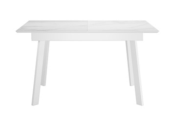 Керамический обеденный стол DikLine SKH125 Керамика Белый мрамор/подстолье белое/опоры белые (2 уп.) в Черкесске
