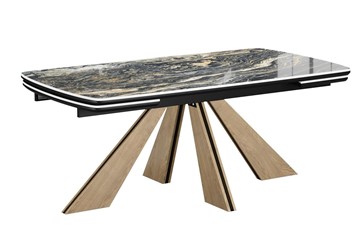 Керамический обеденный стол DikLine SKP180 Керамика Amadeus/подстолье черное/опоры дуб монтана (2 уп.) в Черкесске
