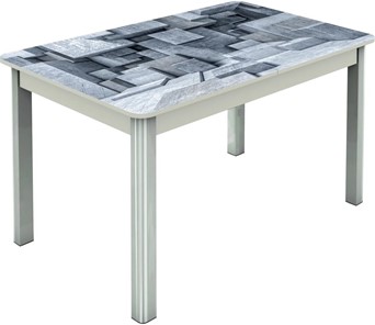 Раздвижной стол Гамбург исп.1 ноги метал. крашеные №23, Фотопечать (Текстура №74) в Черкесске