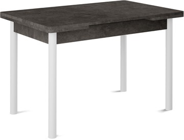 Кухонный раскладной стол Милан-2 EVO, ноги белые, серый камень в Черкесске