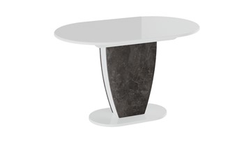 Обеденный раздвижной стол Монреаль тип 1 (Белый глянец/Моод темный) в Черкесске