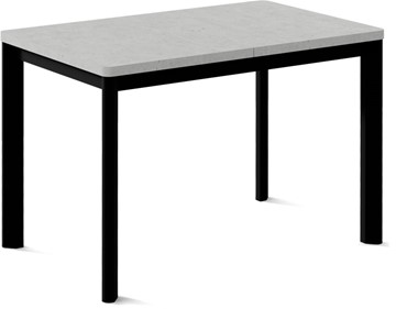 Кухонный раскладной стол Кубика Токио-2L (ноги металлические черные, светлый цемент) в Черкесске