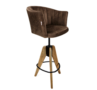 Барный стул SHT-ST42-1 / SHT-S92 (кофейный трюфель/браш.коричневый/черный муар) в Черкесске