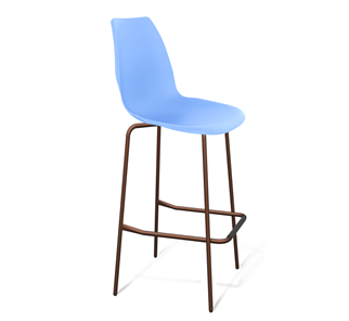 Барный стул SHT-ST29/S29 (голубой pan 278/медный металлик) в Черкесске
