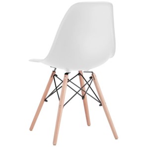 Комплект обеденных стульев 4 шт. BRABIX "Eames CF-010", пластик белый, опоры дерево/металл, 532630, 2033A в Черкесске
