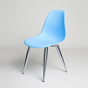 Обеденный стул derstuhl DSL 110 Milan Chrom (голубой) в Черкесске