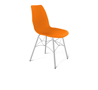 Обеденный стул SHT-ST29/S107 (оранжевый ral2003/хром лак) в Черкесске