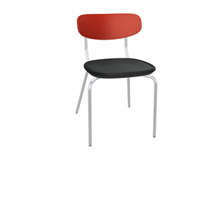 Кухонный стул SHT-ST85-2/SB85-2/S85M (красный/черный/хром лак) в Черкесске