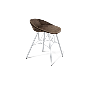 Обеденный стул SHT-ST19-SF1 / SHT-S100 (кофейный трюфель/хром лак) в Черкесске