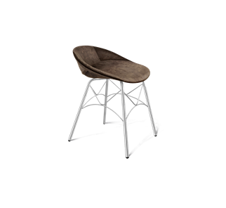 Обеденный стул SHT-ST19-SF1 / SHT-S107 (кофейный трюфель/хром лак) в Черкесске