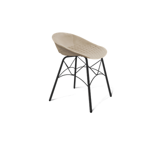 Обеденный стул SHT-ST19-SF1 / SHT-S107 (ванильный крем/черный муар) в Черкесске