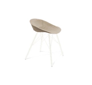 Обеденный стул SHT-ST19-SF1 / SHT-S37 (ванильный крем/белый муар) в Черкесске