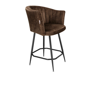 Полубарный стул SHT-ST42-1 / SHT-S148-1 (кофейный трюфель/черный муар) в Черкесске