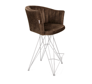 Полубарный стул SHT-ST42-1 / SHT-S66-1 (кофейный трюфель/хром лак) в Черкесске