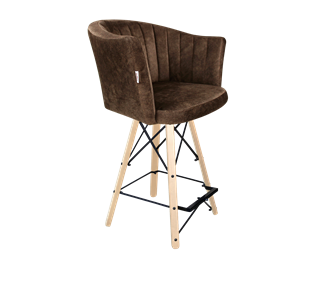 Полубарный стул SHT-ST42-1 / SHT-S80-1 (кофейный трюфель/прозрачный лак/черный) в Черкесске