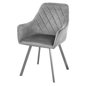 Мягкий кухонный стул-кресло Мадрид СРП-056 бриллиант Дрим серый в Черкесске