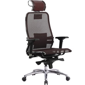 Кресло компьютерное Метта Samurai S-3.04, темно-бордовый в Черкесске