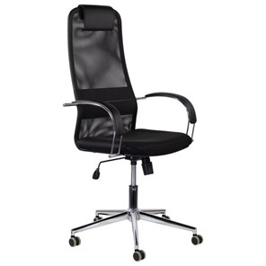 Кресло офисное Brabix Premium Pilot EX-610 CH (хром, ткань-сетка, черное) 532417 в Черкесске