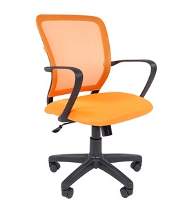 Компьютерное кресло CHAIRMAN 698 black TW, ткань, цвет оранжевый в Черкесске