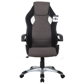 Компьютерное кресло Brabix Techno GM-002 (ткань, черное/серое, вставки белые) в Черкесске