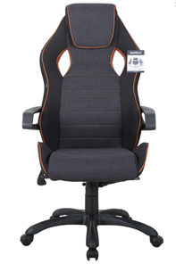 Кресло офисное Brabix Techno Pro GM-003 (ткань, черное/серое, вставки оранжевые) в Черкесске