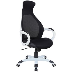 Офисное кресло Brabix Premium Genesis EX-517 (пластик белый, ткань/экокожа/сетка черная) 531573 в Черкесске