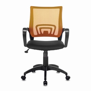 Компьютерное кресло Brabix Fly MG-396 (с подлокотниками, сетка, оранжевое/черное) 532084 в Черкесске