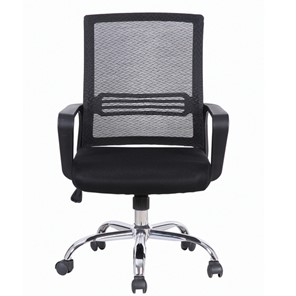 Кресло компьютерное Brabix Daily MG-317 (с подлокотниками, хром, черное) 531833 в Черкесске