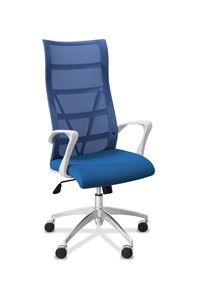 Офисное кресло Топ X белый каркас, сетка/ткань TW / синяя/голубая в Черкесске